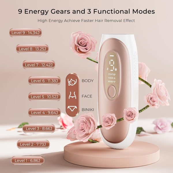 Laser Hair Removal with Speedy Sapphire Ice Cooling, Aopvui Painless IPL - Image 4