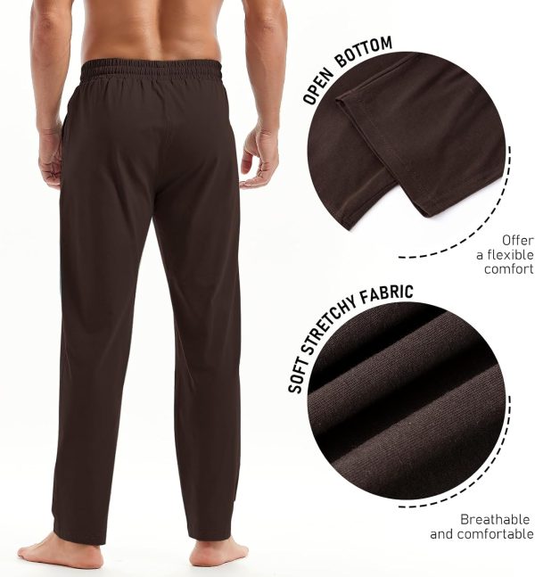 AMY COULEE Mens Cotton Yoga Pants Running Workout Lightweight Sweatpants - Image 4