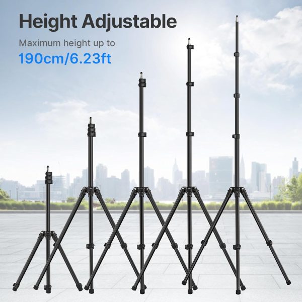 Ulanzi TT43 Extendable Photography Light Stand, Adjustable 6.23ft Aluminum - Image 2