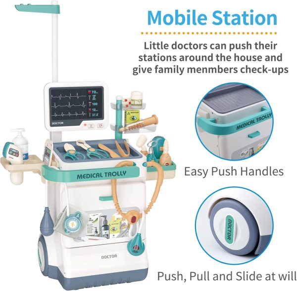Deejoy Toy Doctor Kit for Kids, Pretend Medical Station Set for Boys & - Image 3