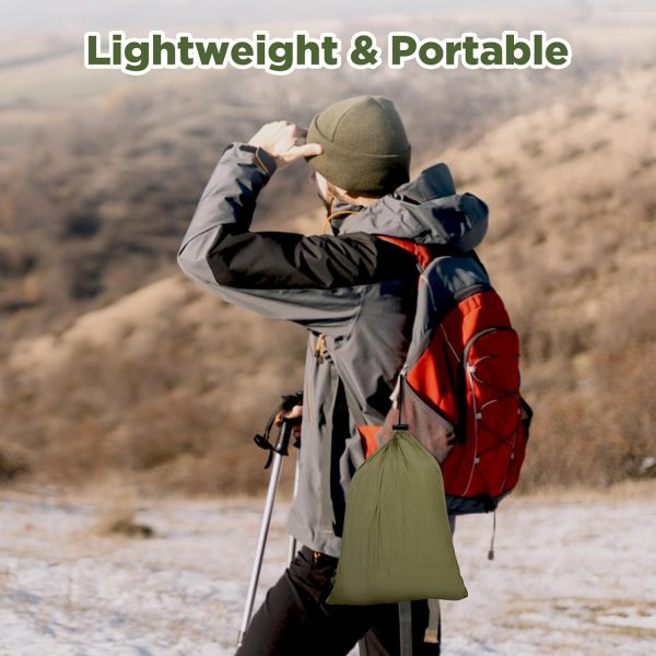 Camping Hammock with Rain Fly Tarp and Mosquito Net Portable Single Double - Image 8