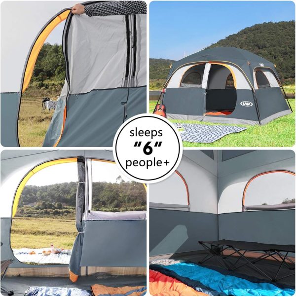 UNP Tents 6 Person Waterproof Windproof Easy Setup,Double Layer Family - Image 6