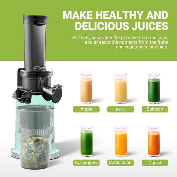 Aobosi Compact Small Mini Juicer Machines Space-Saving Slow Masticating - Image 3