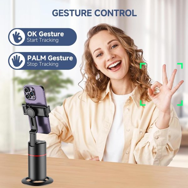 Auto Face Tracking Tripod, No App, Smart Shooting Phone Holder with Remote, - Image 5