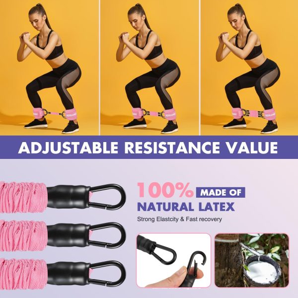 Ankle Resistance Bands with Cuffs, Ankle Bands for Working Out, Ankle - Image 5