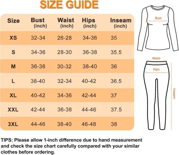 SIMIYA 2 Pack Thermal Underwear for Women Long Johns Winter Warm Fleece - Image 6