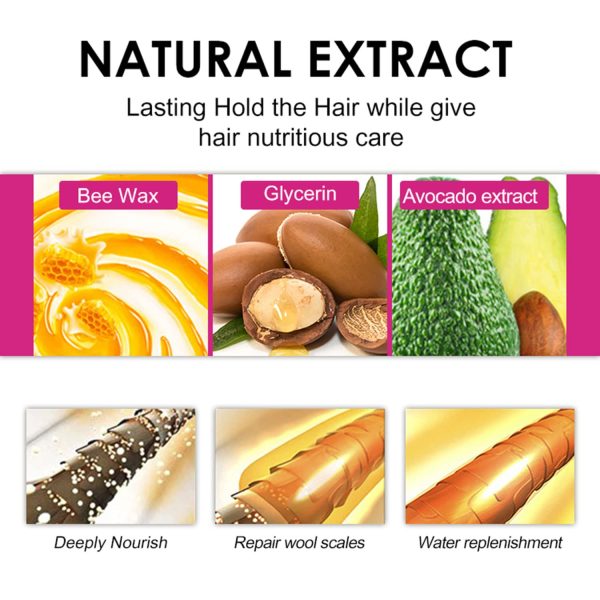 4Pcs Hair Wax Stick & Slick Back Hair Brush Versatile Hair Styling Set, - Image 6