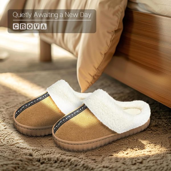 CROVA Slippers For Women Indoor and Outdoor Fuzzy House Slippers Memory - Image 7