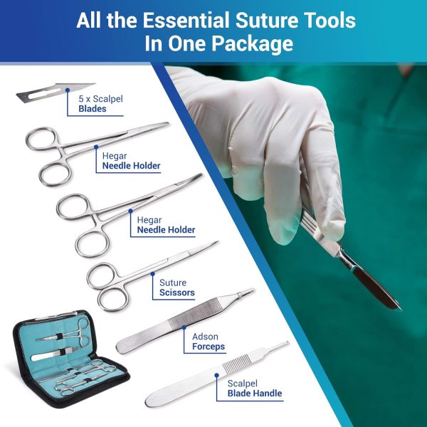 Alcedo Suture Practice Kit for Medical Students | Complete Kit (32 Pieces) - Image 5