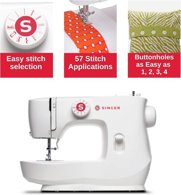 SINGER MX60 Lightweight & Portable Sewing Machine with Accessory Kit & Foot - Image 4