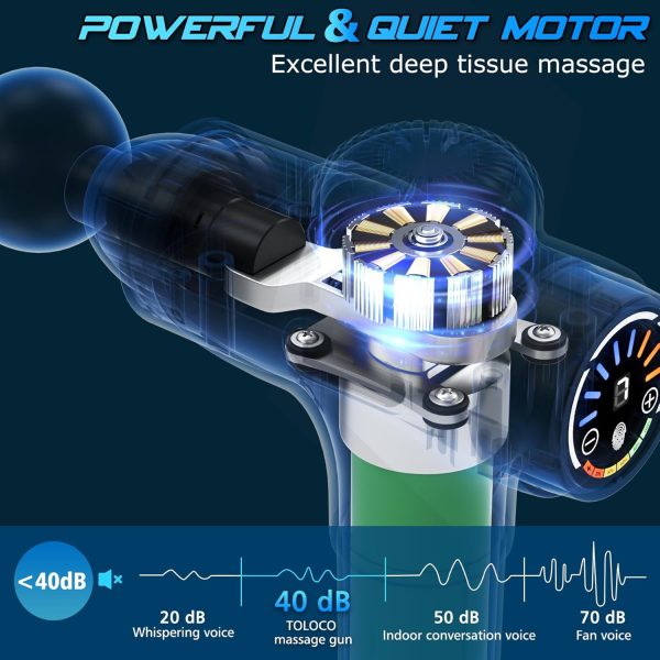 TOLOCO Massage Gun, Massage Gun Deep Tissue, Percussion Massage Gun with 10 - Image 3