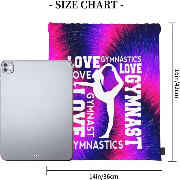 Gymnastics Drawstring Backpack Gym String Bag Drawstring Sackpack Sport For - Image 2