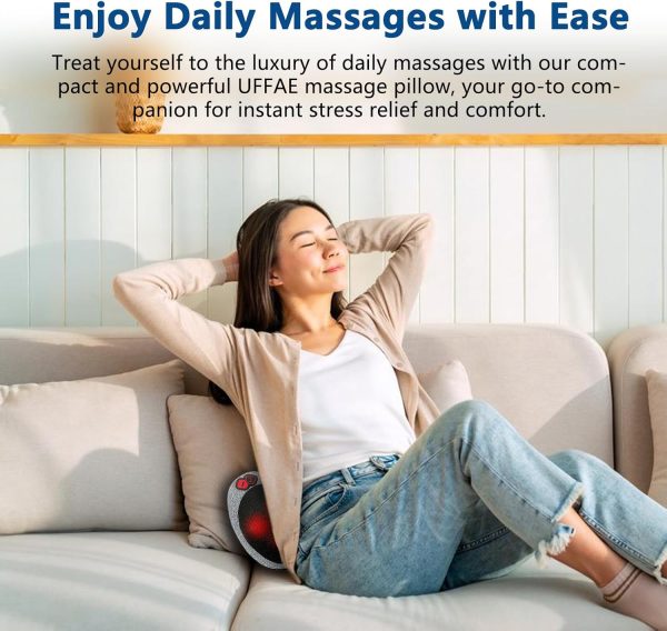 Shiatsu Neck Massage Pillow,Neck and Back Massager with Heat,Massage Pillow - Image 7