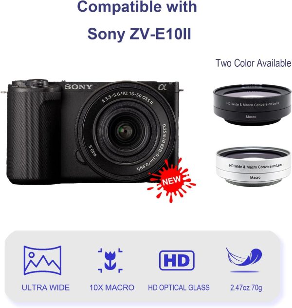 FotoZ 40.5mm 0.75x Mini Wide Angle Conversion Lens(w/Macro), for Sony ZV-1F - Image 3
