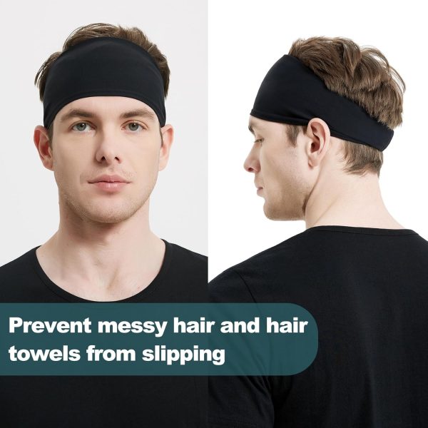 Running Headbands for Men（4 or 6 Pack, Mens Stretchy Headband for - Image 3