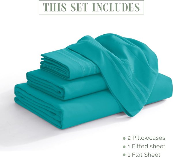 Elegant Comfort 4-Piece Bed Sheet Set - Luxury Bedding 1500 Premium Hotel - Image 2