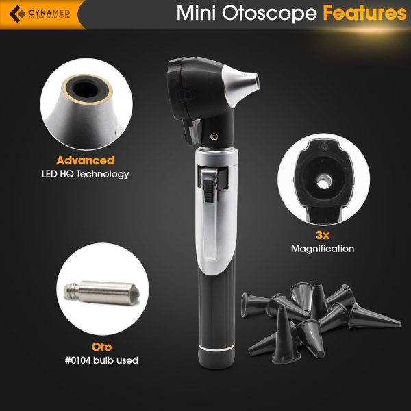 Cynamed Mini Otoscope - Portable Ear Light and Exam Kit for Home and - Image 2