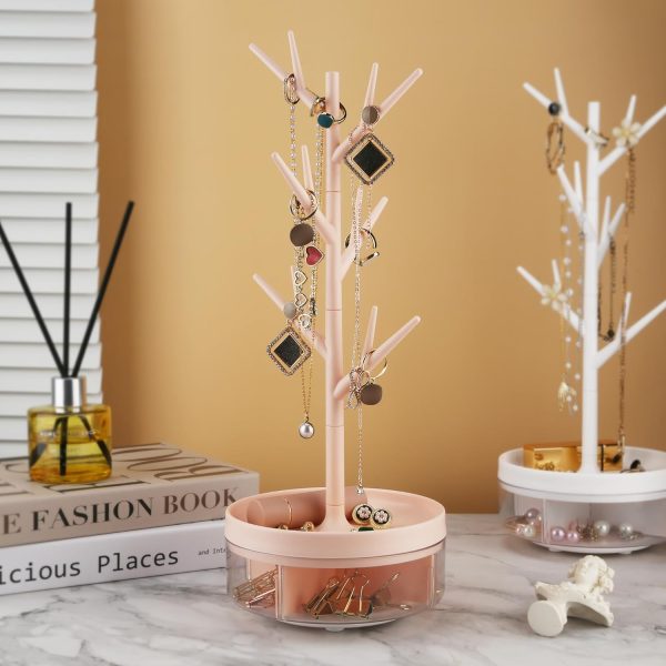 Branch Jewelry Rack With Rotatable Base and Storage Box Tree Tower Rack - Image 2