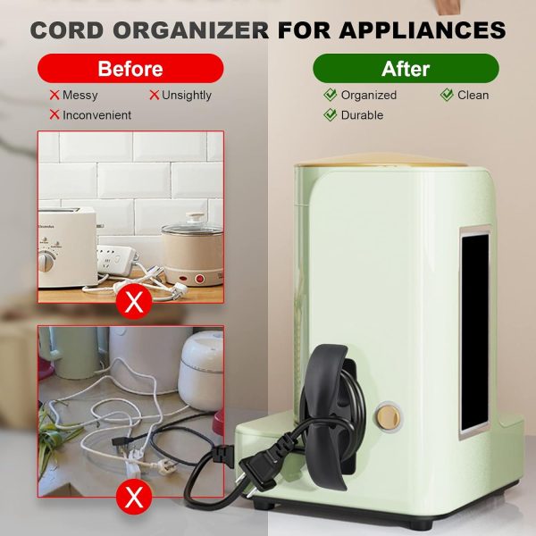 Cord Organizer for Appliances, 5 Pack Cord Wrapper for Appliances, Kitchen - Image 5