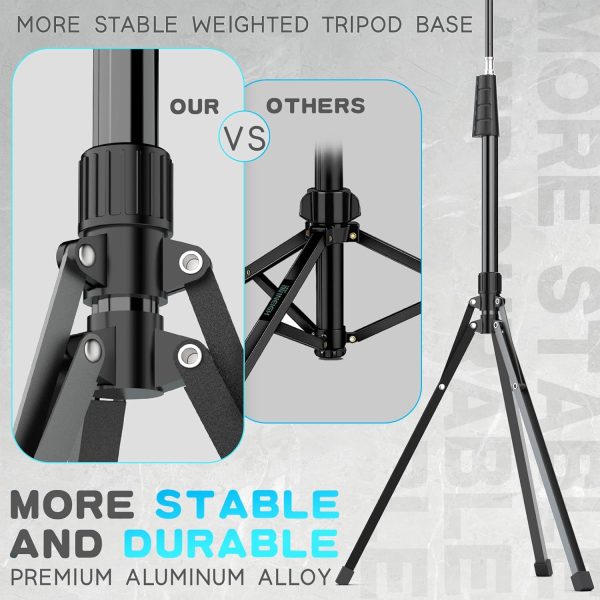 UBeesize 92’’ Cell Phone Tripod Stand with 16.5’’ Gooseneck and Remote, - Image 2