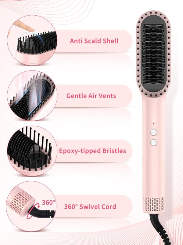 Hair Straightener Brush with Air Vents, ABVOT All in 1 Hot Air - Image 4