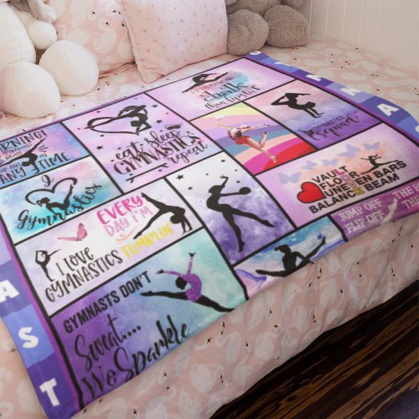 Mosslink Gymnastics Lovers Kids Blanket Gymnast Gifts for Girls Teens Women - Image 4