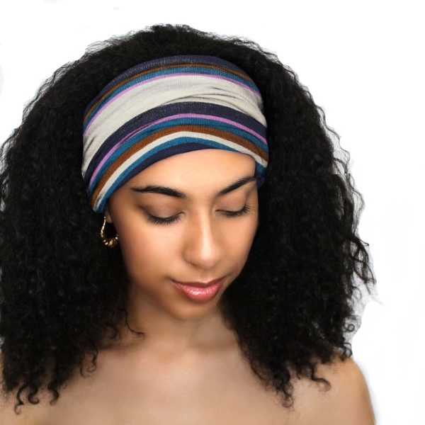 Olbye Nurse Headbands with Buttons for Mask Wide Boho Head Bands Knotted - Image 6