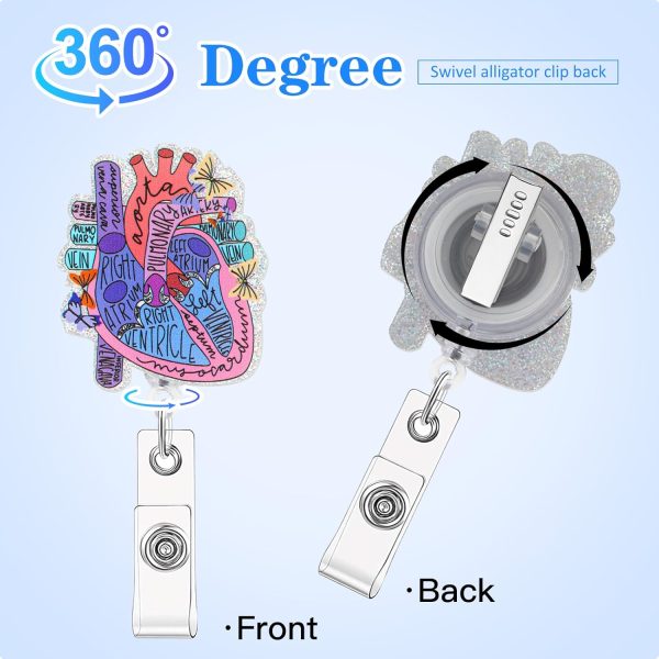 Nurse Badge Reel, Retractable Cute Badge Reels Nursing, Medical Assistant - Image 3