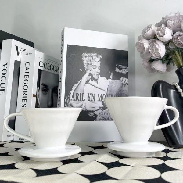 Pour Over Coffee Maker, Single Cup Coffee Dripper, Manual Porcelain Slow - Image 4