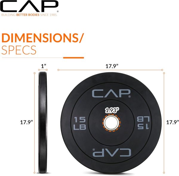 CAP Barbell Rubber Olympic Bumper Plate | Multiple Options/Colors - Image 4