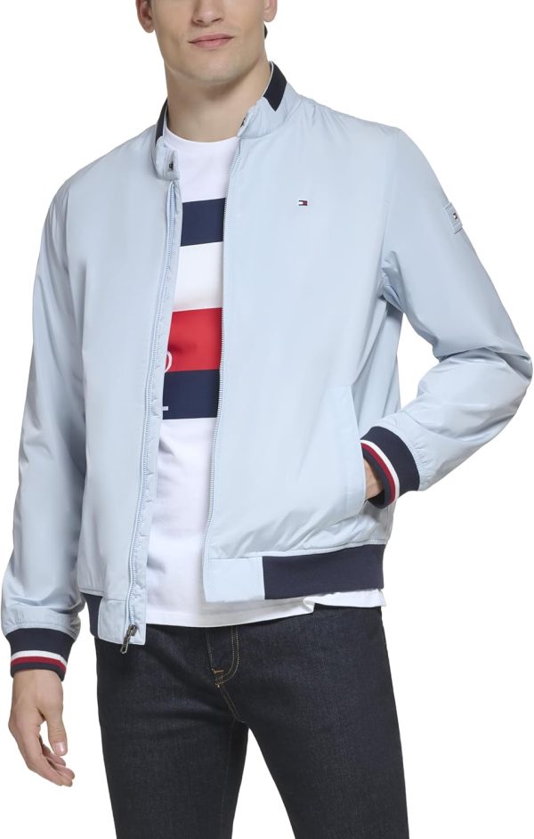 Tommy Hilfiger Mens Lightweight Varsity Rib Knit Bomber Jacket - Image 5