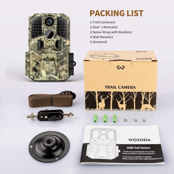 36MP 1920P Trail Camera, Game Camera with Night Vision Motion Activated - Image 8