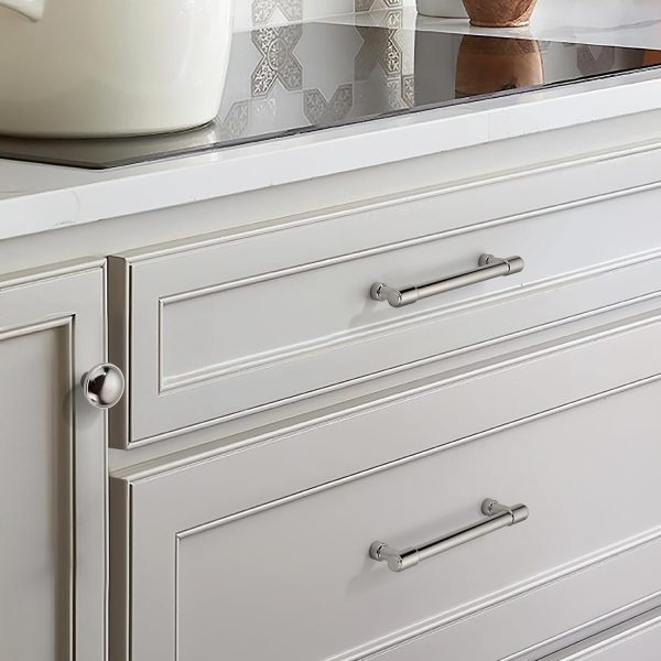 khtumeware 10 Pack 6 Inch(152mm) Polished Nickel Cabinet Pulls Kitchen - Image 3