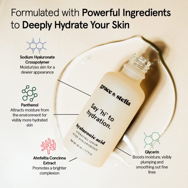 grace & stella Award Winning Hyaluronic Acid Serum (50ml/1.7 fl oz) - Image 4