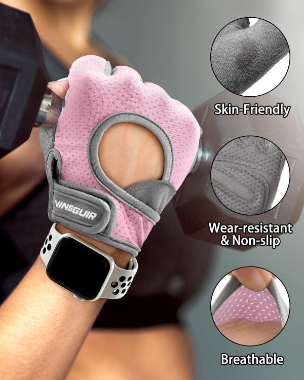 VINSGUIR Breathable Workout Gloves for Women, Weight Lifting Gloves for - Image 5