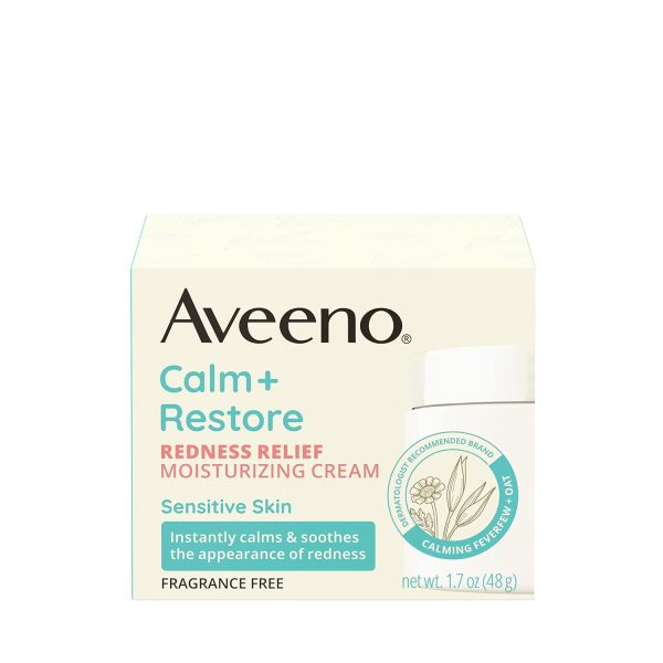Aveeno Calm + Restore Facial Cream for Redness Relief, Soothing Face - Image 6
