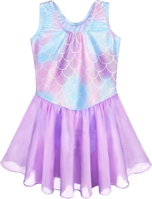 Girls Gymnastics Skirted Leotards Ballet Tutu Dance Dress Mermaid Unicorn - Image 2