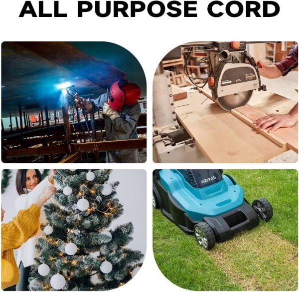 25 Ft Lighted Outdoor Extension Cord for Christmas Decorations- 12/3 SJTW - Image 6