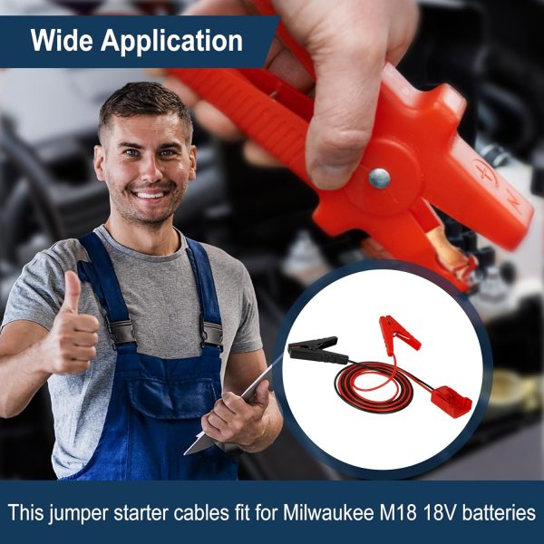Jumper Cable Clamps Fit for Milwaukee M18 18V Battery Jumper Starter, - Image 5