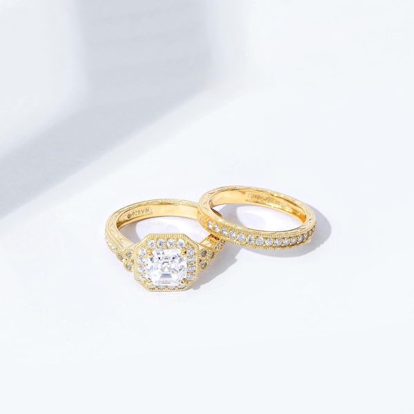 Amazon Essentials Platinum or Gold Plated Sterling Silver Antique Ring set - Image 5
