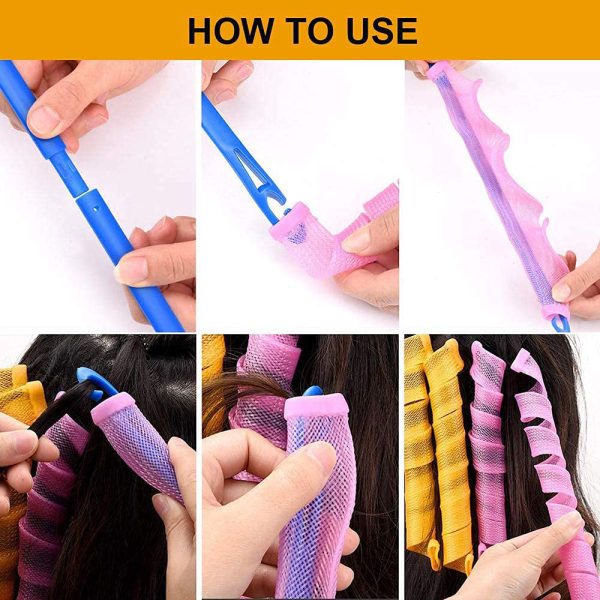 40pcs Hair Curlers Spiral Hair Curlers for Long Hair, No Heat Curlers - Image 8