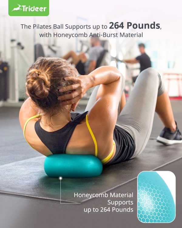 Trideer Pilates Ball 9 Inch Core Ball, Small Exercise Ball with Exercise - Image 2