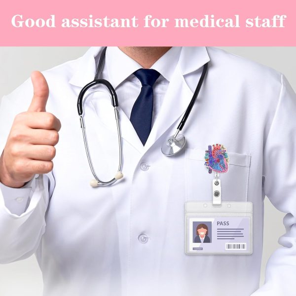 Cardiac Badge Reel Retractable for Nurse, Heart Anatomy Badge Reel Nursing - Image 9