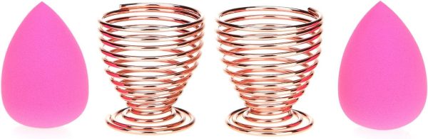 LanMa Beauty Sponge Blender Holder,(2 Pack Rose Gold) Makeup Sponge Drying - Image 2