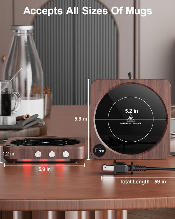 Mug Warmer - 36W Coffee Mug Warmer for Desk with Temperature Display, - Image 6