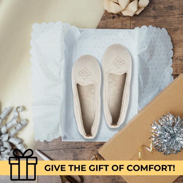 Dearfoams Women's Cozy Memory Foam Indoor Rebecca Closed Back House Ballet - Image 6