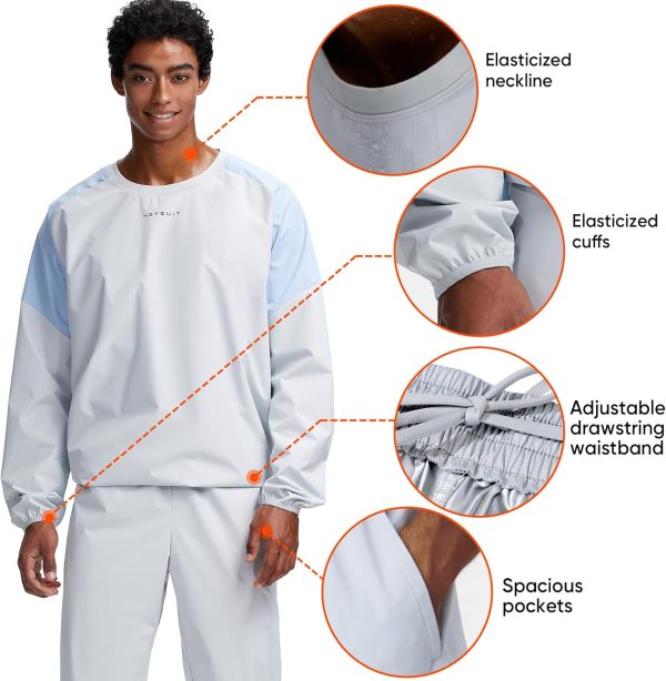 HOTSUIT Sauna Suit Men Anti Rip Sweat Suits Gym Boxing Workout Jackets - Image 2