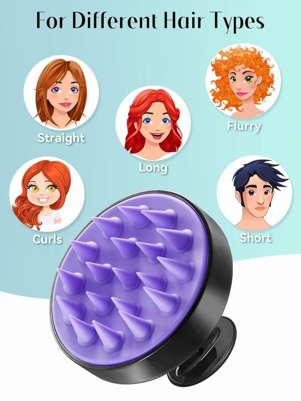 HEETA Shampoo Scalp Brush Massager Hair Growth, Scalp Scrubber with Soft - Image 6