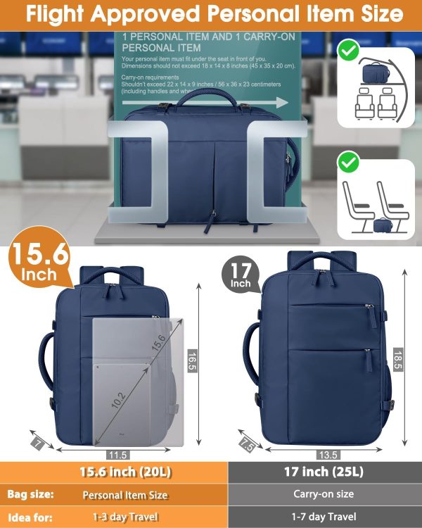 Capolo Travel Backpack for Women Men Waterproof Laptop Backpack Airlines - Image 7