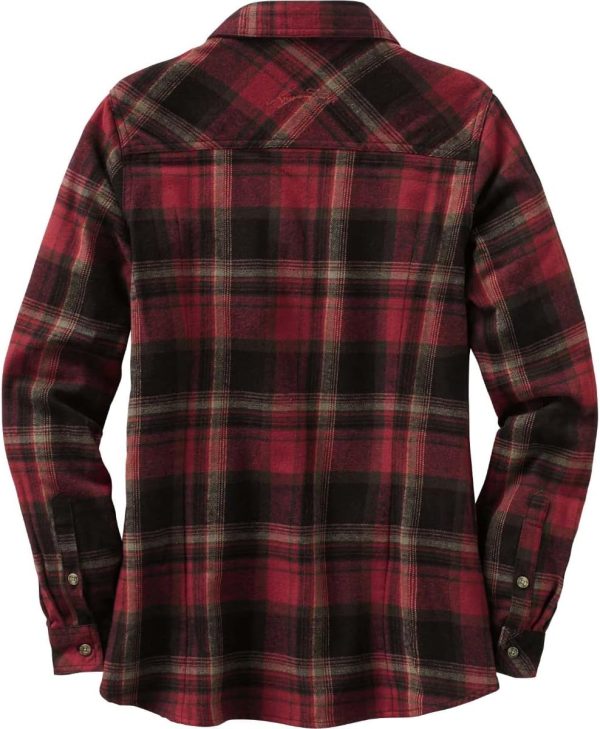 Legendary Whitetails Womens Cottage Escape Flannel Long Sleeve Plaid and - Image 5